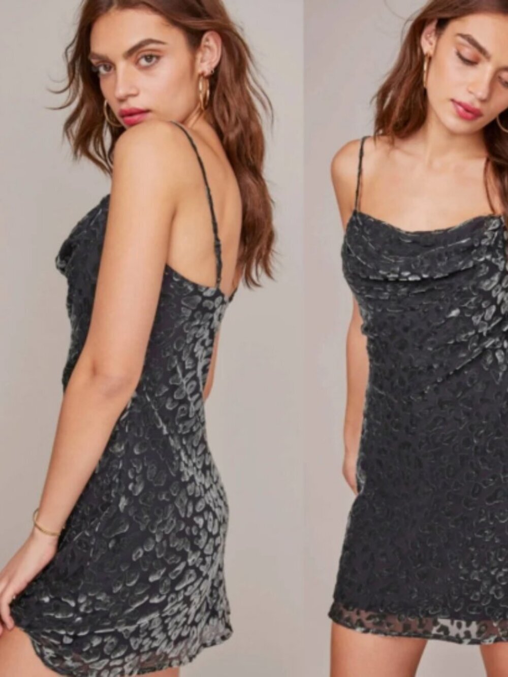 ASTR The Label Gabi Velvet Mini Dress M NWT